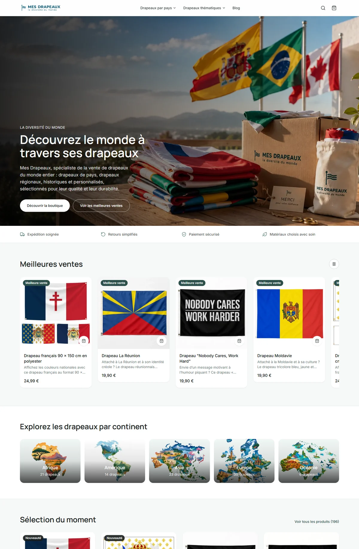 Mes Drapeaux — détail d’interface 1