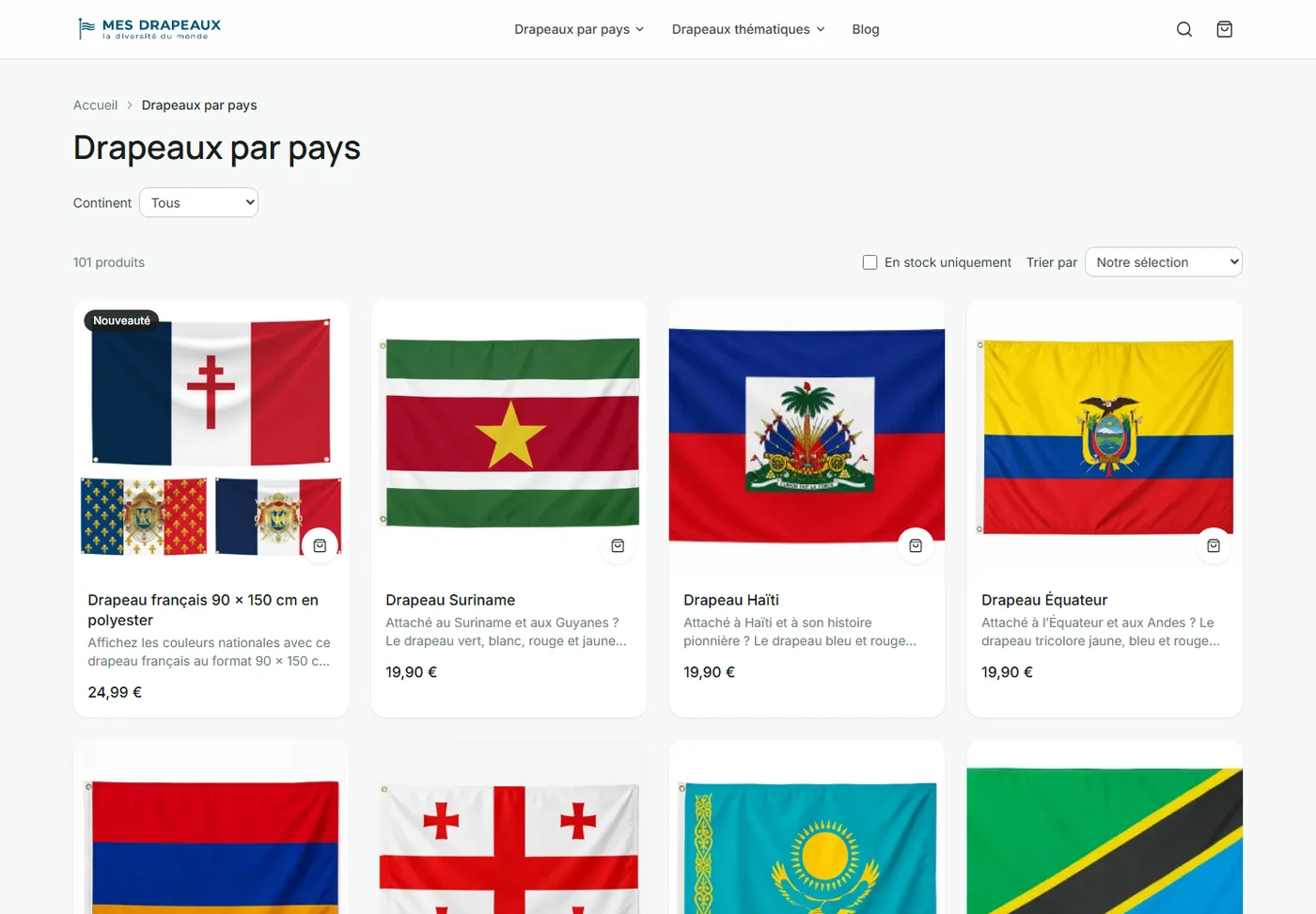 Mes Drapeaux — détail d’interface 2