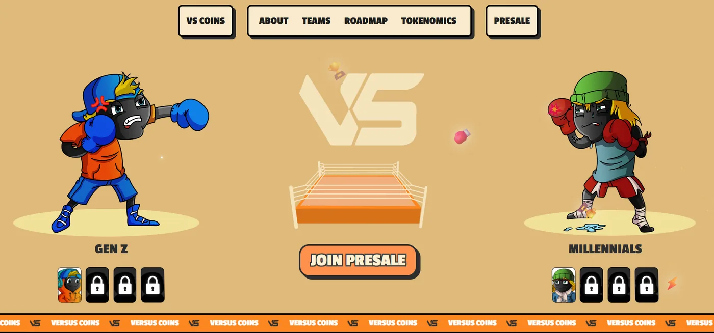 Versus Coins — détail d’interface 2